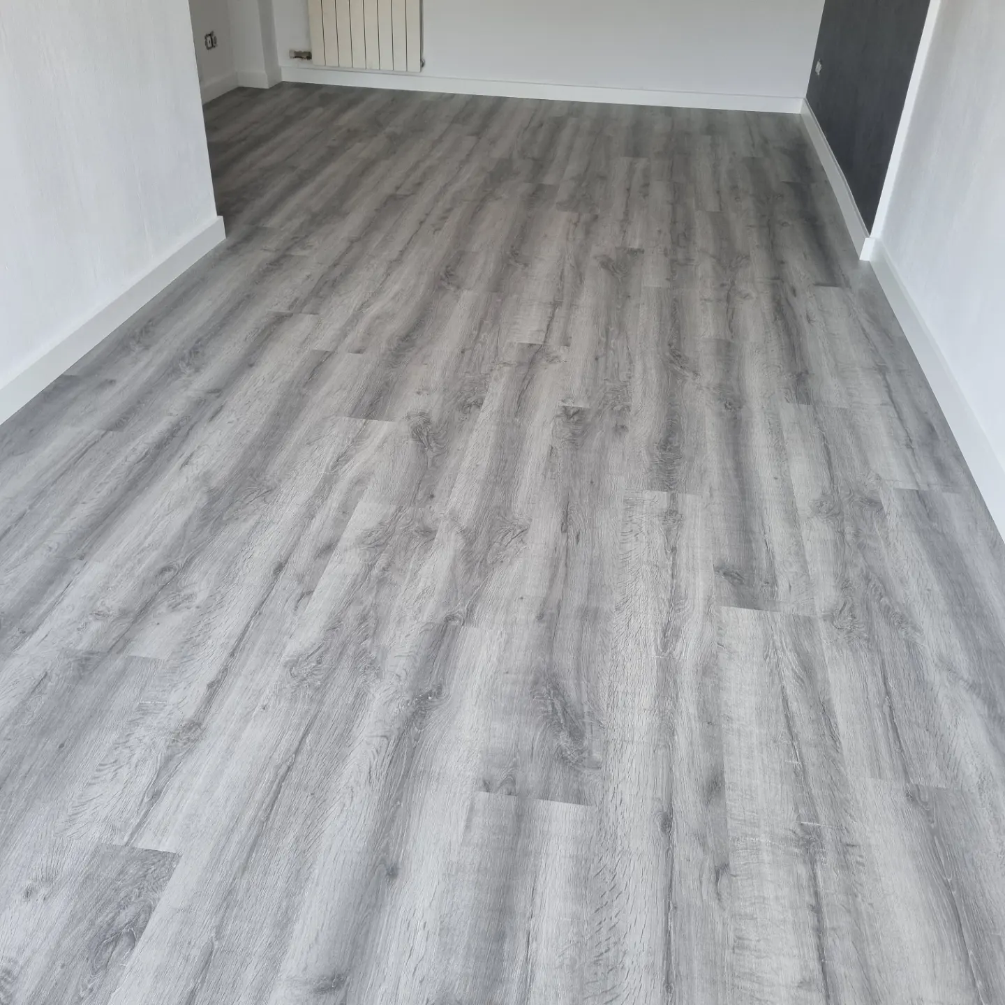 Parquet instalado, vista lateral